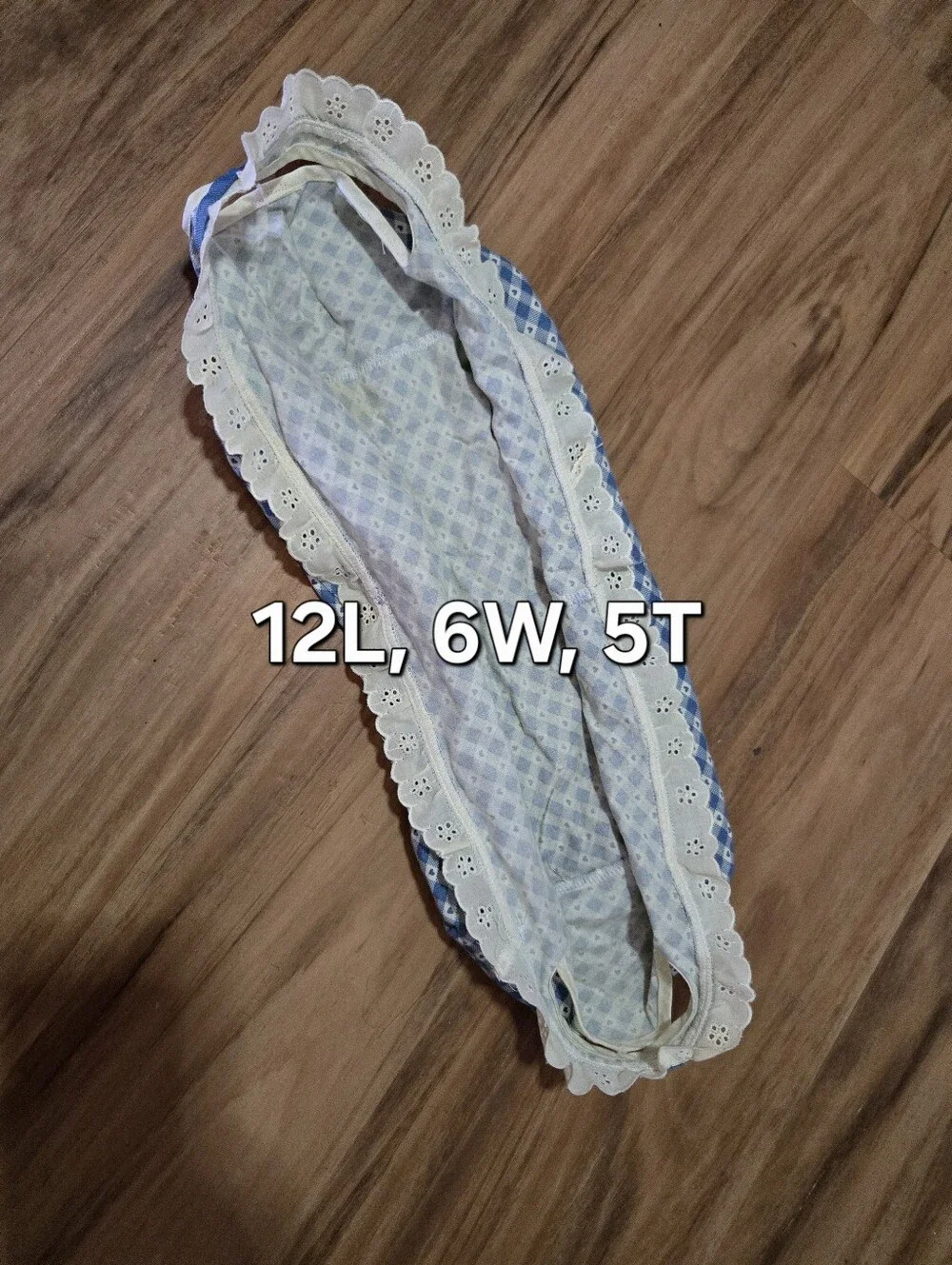 4/$15 Gingham Lace Fabric Basket COVER Cottagecore Grandmacore Farmhouse Shabby